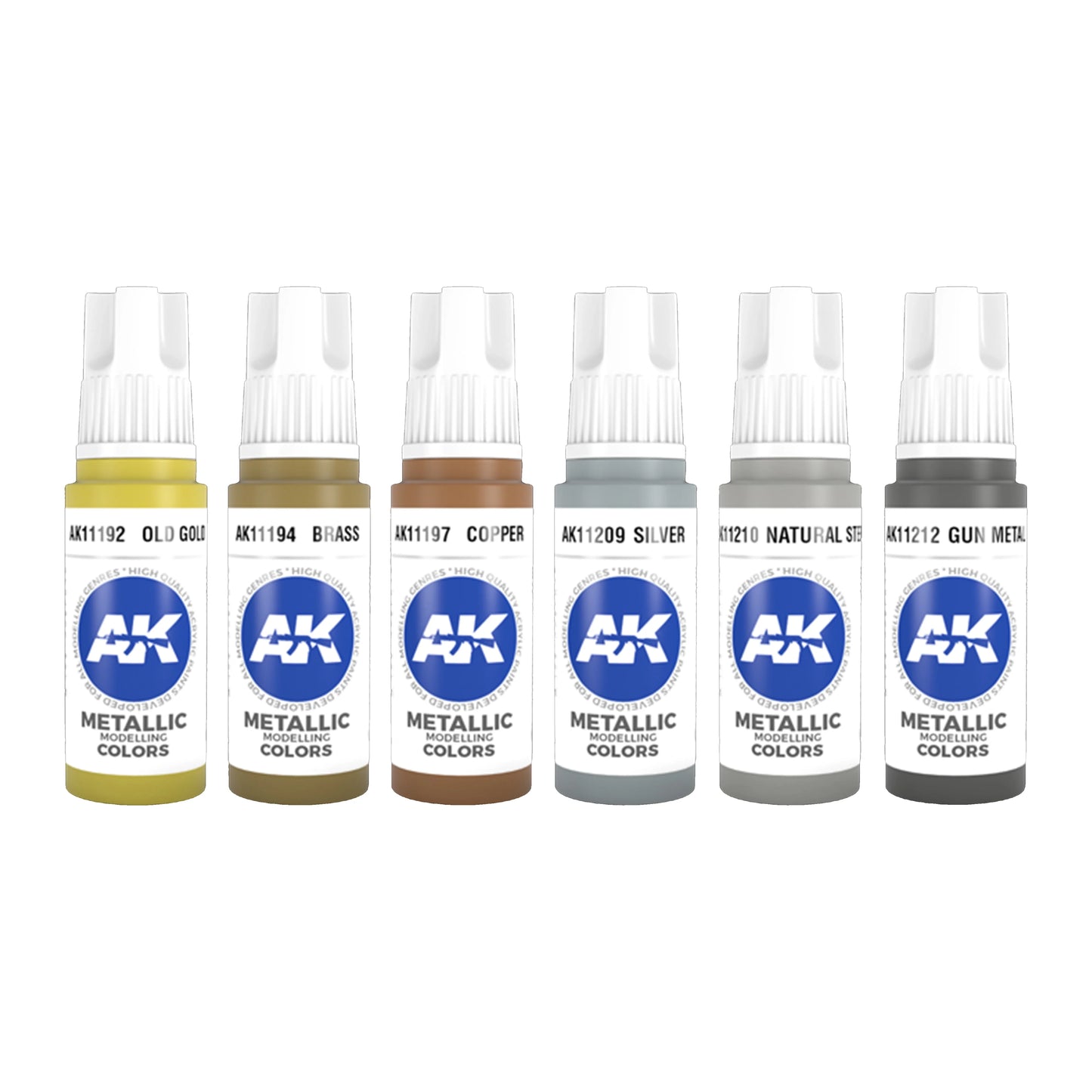 AK Interactive Metallics Colors Set (x6)