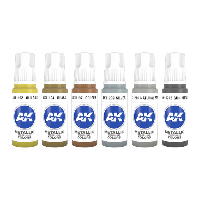 AK Interactive Metallics Colors Set (x6)