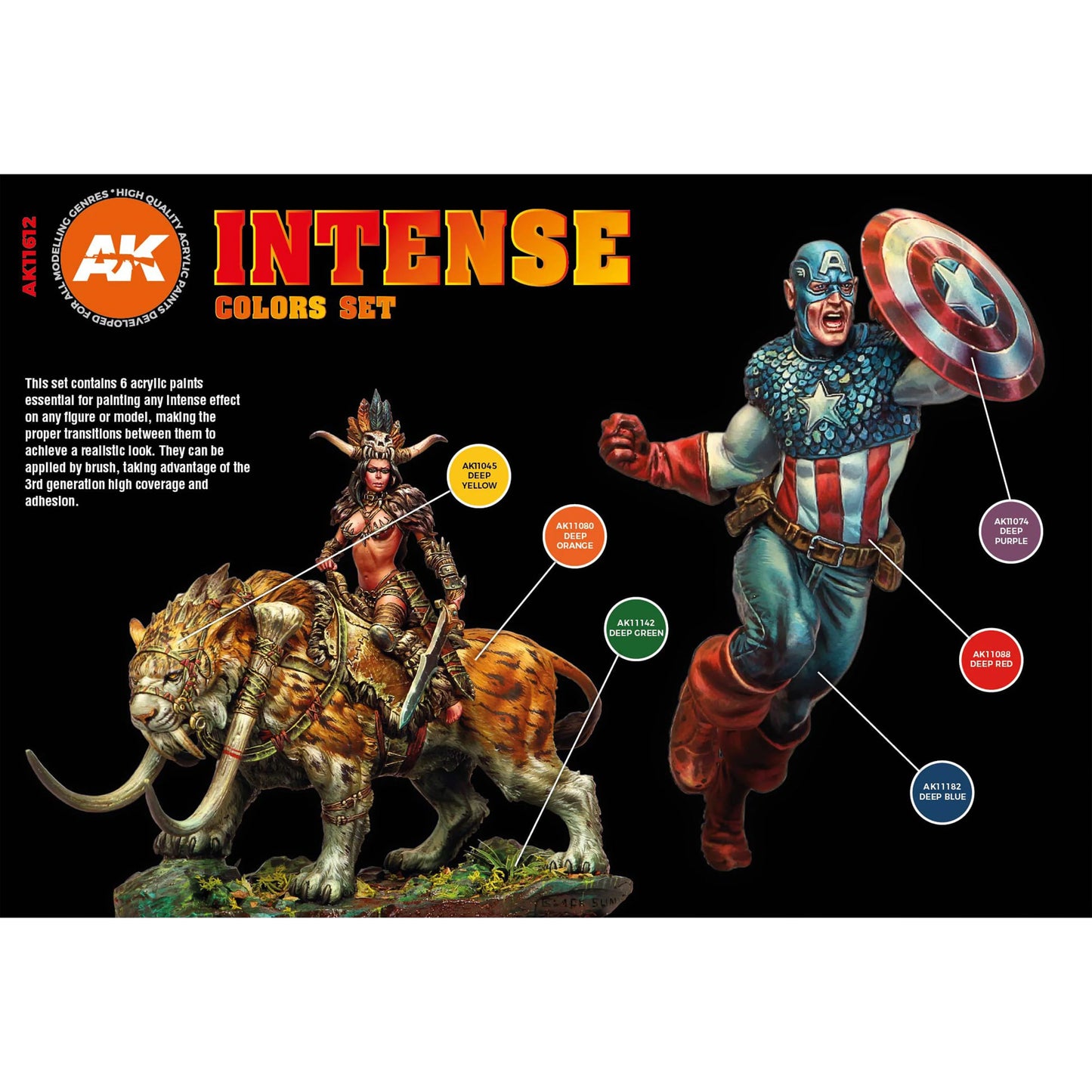 AK Interactive Intense Colors Set (x6)