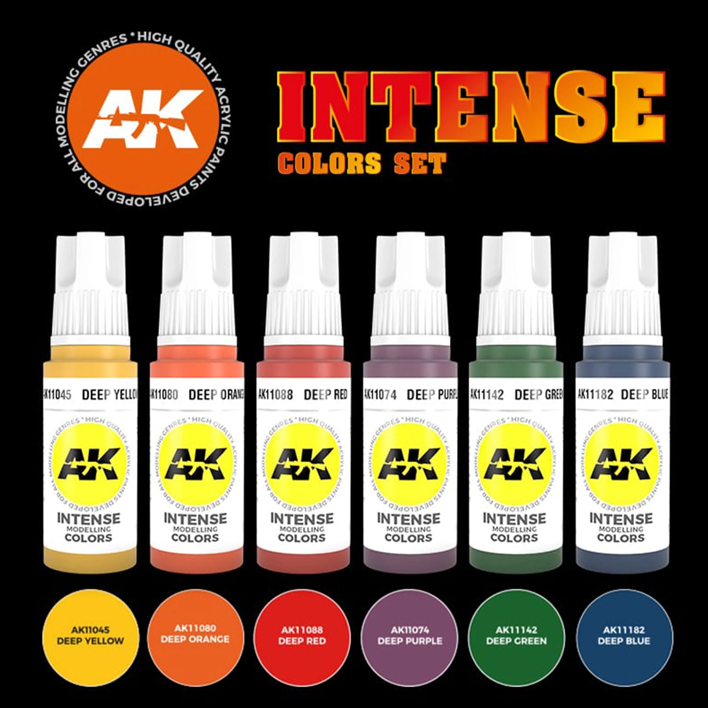 AK Interactive Intense Colors Set (x6)