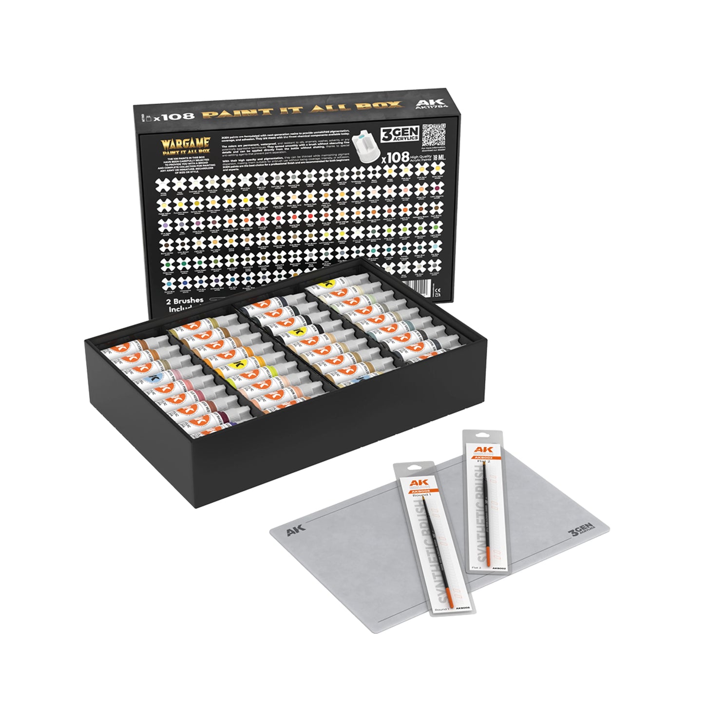 AK Interactive Wargame Paint it All Box (x108)