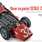 How to Paint SCALE CARS - hard cover book with step-by-step on painting model cars.