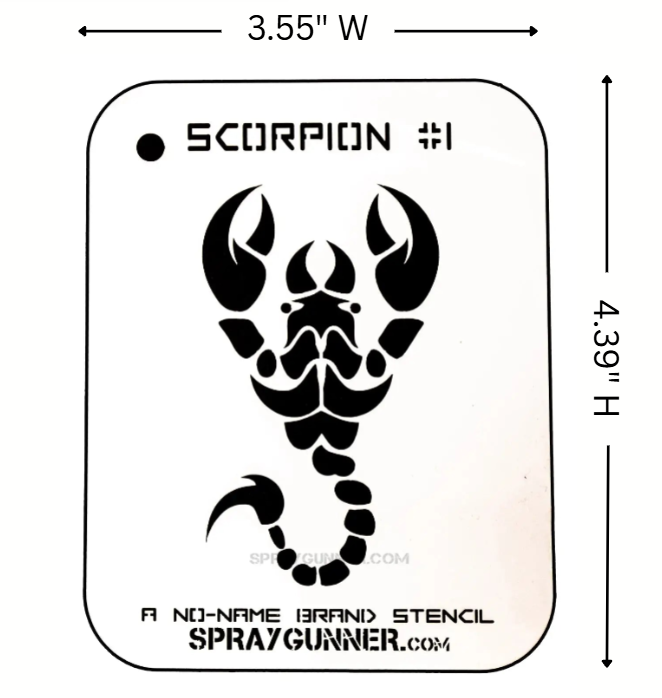 Scorpion #1 Stencil for airbrushing by NO-NAME Brand