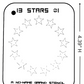 Thirteen Stars #1 Stencil for airbrushing by NO-NAME Brand