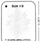 Sun #3 Stencil for airbrushing by NO-NAME Brand